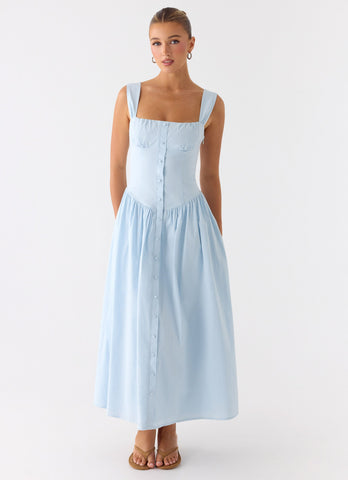 Emmalina Midi Dress - Blue
