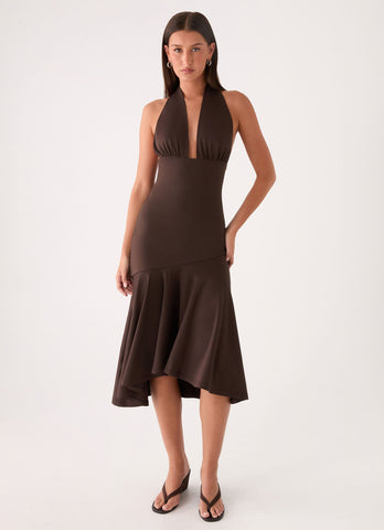 Enyah Midi Dress - Chocolate