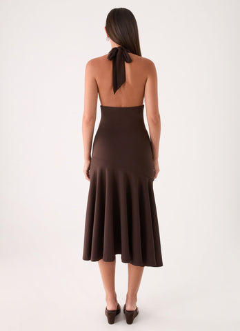 Enyah Midi Dress - Chocolate