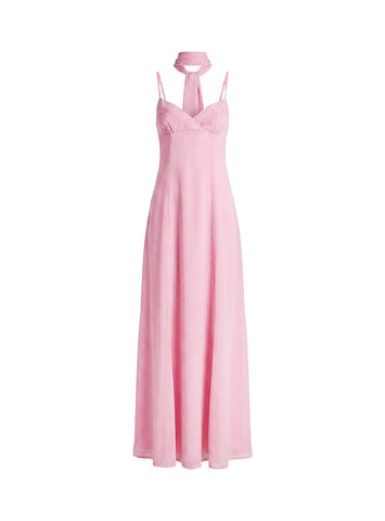 Jadira Scarf Maxi Dress Light Pink