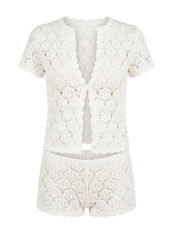 Sun Still Shines Crochet Set White