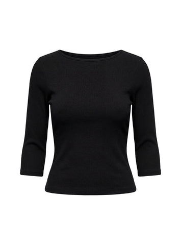 Elaia 3/4 Sleeve Top Black