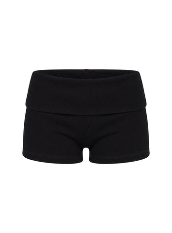 Baseline Low Rise Rib Shorts Black