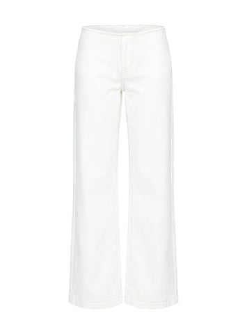Buenos No Waist Low Rise Straight Leg Jeans White