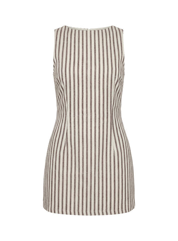 Yumiko Romper Brown Stripe