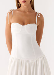 Giovanna Linen Maxi Dress - White