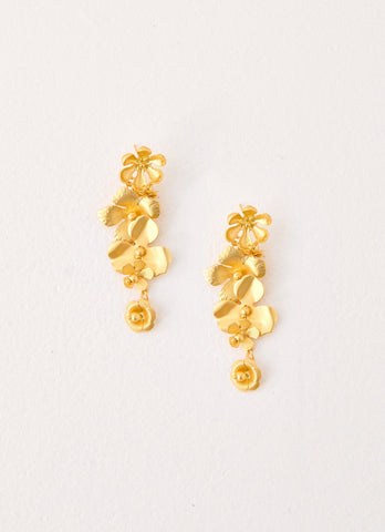 Golden Petal Earrings - Gold