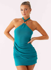 Henrietta Mini Dress - Turquoise