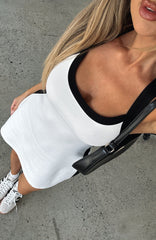 I've Got Dreams Halter Mini Dress White