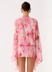 Junia Long Sleeve Mini Dress - Pink