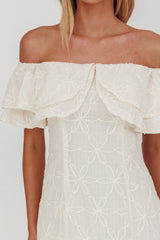 Beauty Within On-Off-Shoulder Maxi Dress Cream