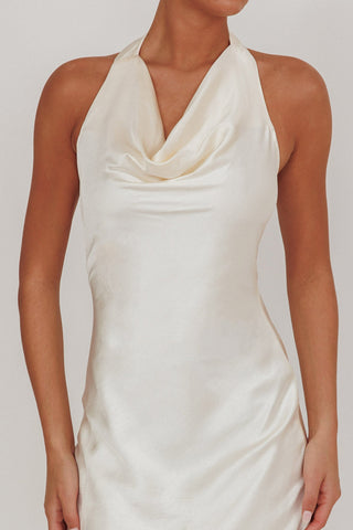 Element Halterneck Maxi Dress Champagne