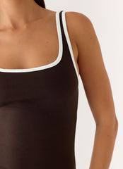 Kayla Mini Dress - Chocolate