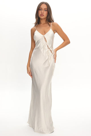 ShirtJersey About A Girl Maxi Dress Porcelain Polka