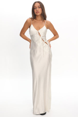 ShirtJersey About A Girl Maxi Dress Porcelain Polka