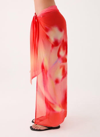 Low Tide Sarong Maxi Skirt - Sunburnt Petal