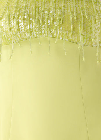 Miftie Beaded Sequin Mini Dress - Lime