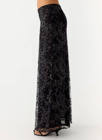 Moodlight Maxi Skirt - Black