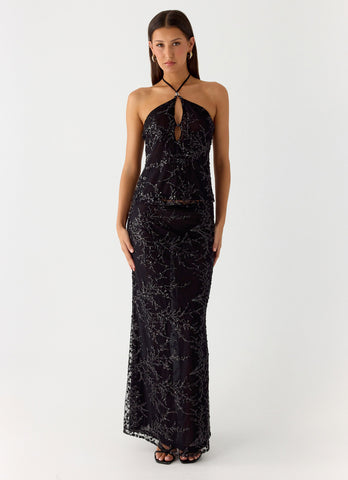 Moodlight Maxi Skirt - Black