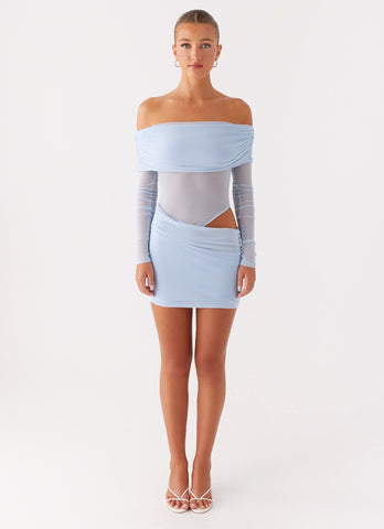 No Doubt Mini Dress - Blue