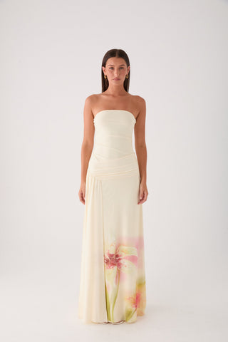 Palomar Strapless Maxi Dress - Soft Lily