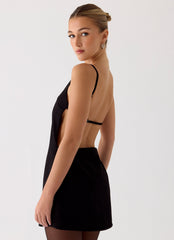 Play With Fire Mini Dress - Black