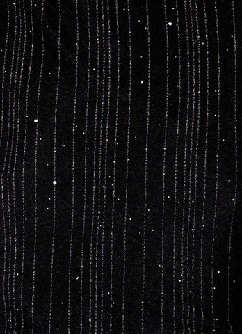 Portofino Sparkle Mesh Mini Dress - Black