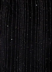 Portofino Sparkle Mesh Mini Dress - Black