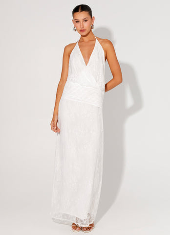 Reinhart Halter Maxi Dress - White