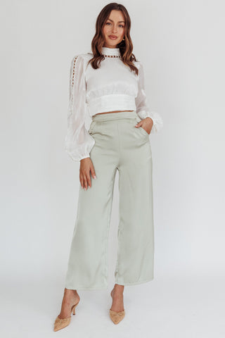 Caia Pearl Detail Open Back Top White