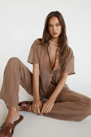 ShirtJersey Hyams Long Knit Pants Mocha