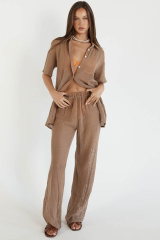 ShirtJersey Hyams Long Knit Pants Mocha