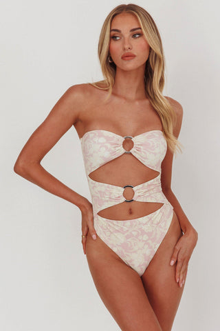 Matilda Cut-Out One Piece Swimsuit Print Mix