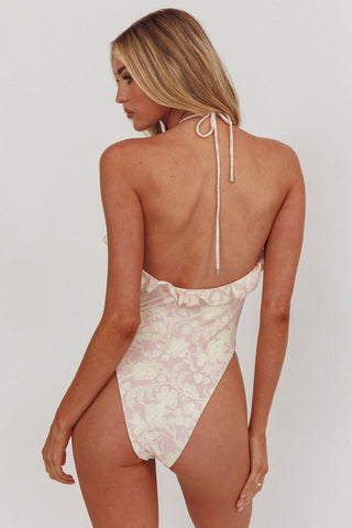 Georgia Frill Strap One Piece Swimsuit Floral