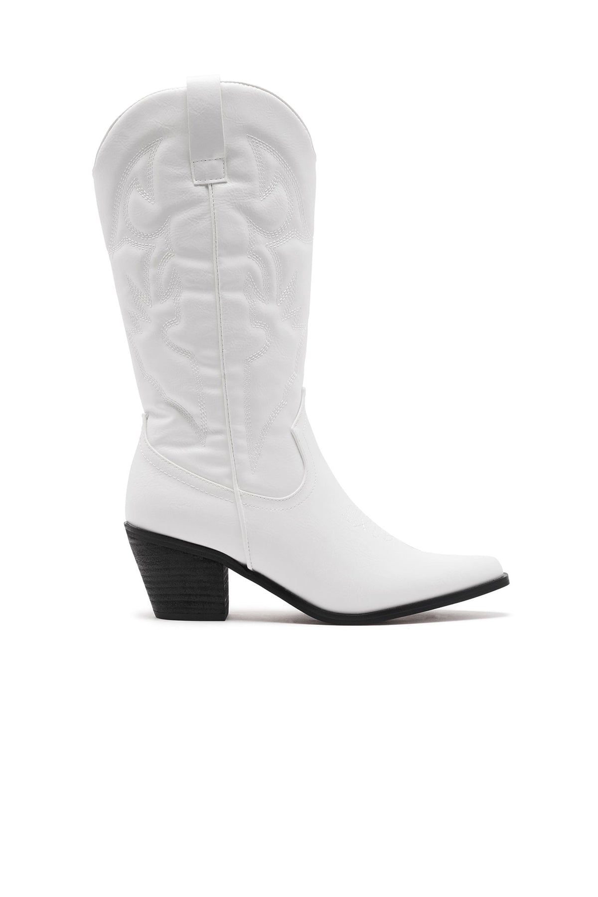 ShirtJersey Clayton Cowboy Boot White Faux Suede