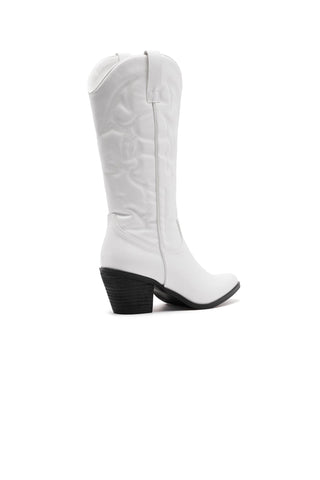 ShirtJersey Clayton Cowboy Boot White Faux Suede