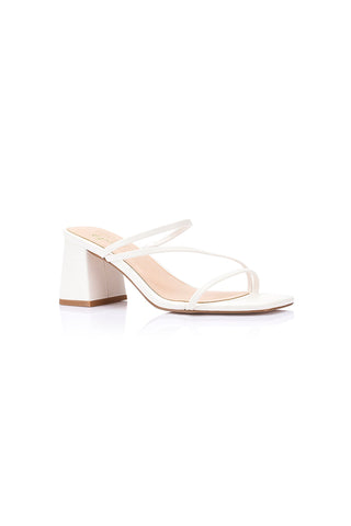 ShirtJersey Stanford Block Heel Mules White