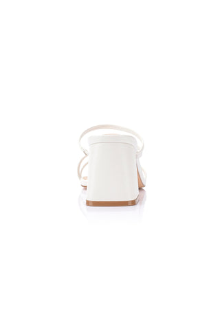ShirtJersey Stanford Block Heel Mules White