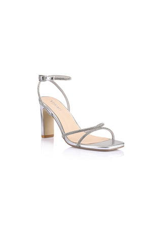 ShirtJersey Kian Block Heel Sandals Silver