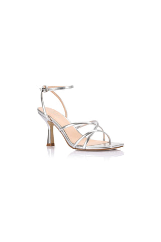ShirtJersey Penelope Strappy Sandals Silver Metallic