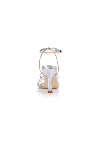 ShirtJersey Penelope Strappy Sandals Silver Metallic