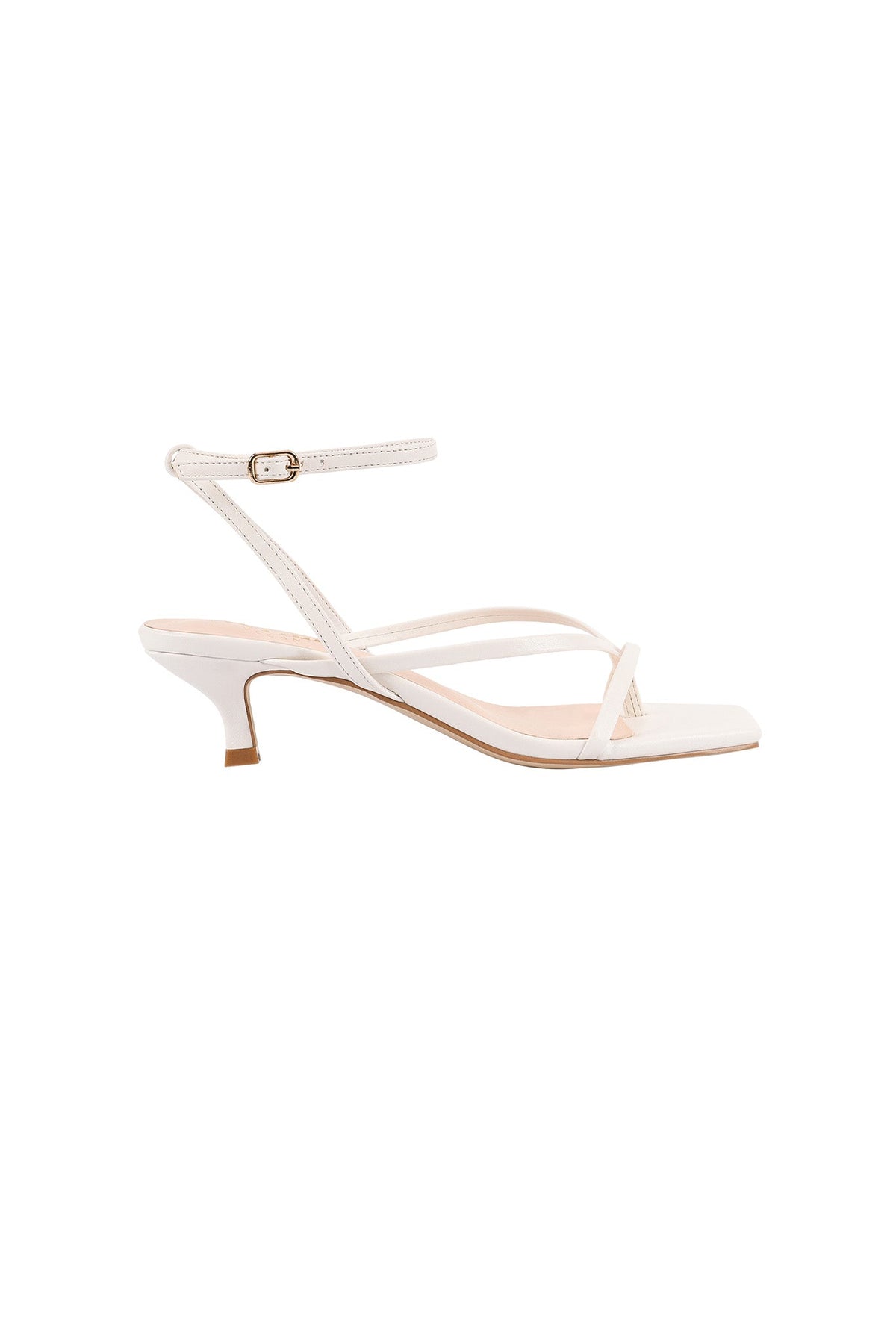 ShirtJersey Maeve Kitten Heel Chalk White