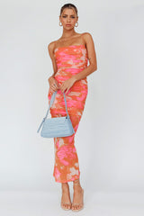 Logan Cami Strap Midi Dress Floral Pink