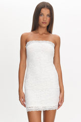 Must Be Love Lace Mini Dress White