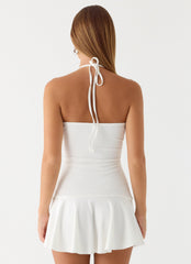 Sabelle Halter Mini Dress - White