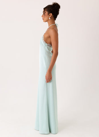 Samaria Halter Maxi Dress - Aqua