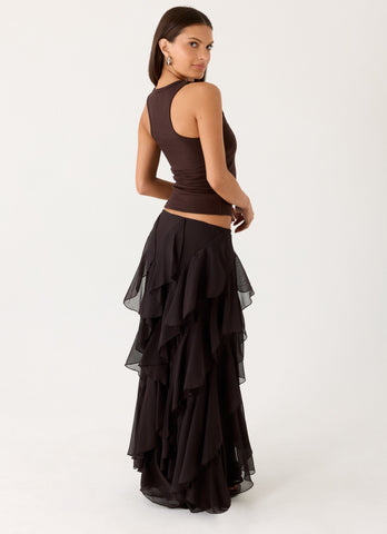 Silvanna Maxi Skirt - Chocolate