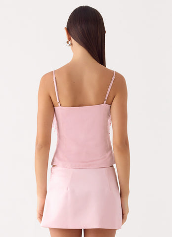 Siren Beaded Sequin Top - Pink