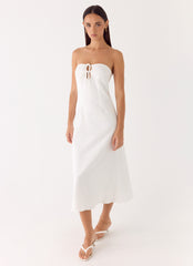 Sun Searching Midi Dress - White