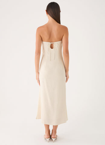 Sun Searching Midi Dress - Oatmeal